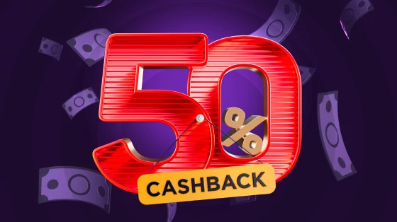 Enjoy up to 50% cashback